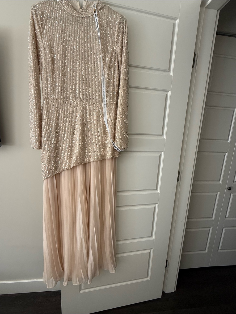 Girls' Sequin Bodice & Tulle Skirt Dress in Blush